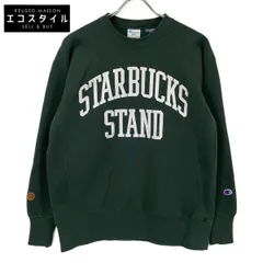 Champion チャンピオン 8-Z020 STARBUCKS STAND by BEAMS ChampionﾘﾊﾞｰｽｳｨｰﾌﾞRｽｳｪｯﾄ ｸﾞﾘｰﾝ SMALL