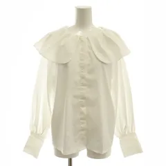 アンドドットノスタルジア &.NOSTALGIA ビッグカラーブラウス 長袖 M 白 ホワイト /AT ■OS