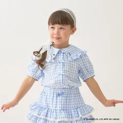 Lycee mine  3061271【サンリオキャラクターズ】ハローキティ/クロミ アソート刺しゅうブラウス　サックス