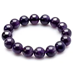 【新品】 【京珠堂】アメジスト 深紫 ブレスレット レディース 天然石 パワーストーン (AAA12mm)