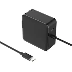 ノートパソコン 充電器 type-c 65W PD対応 1.5mケーブル一体型 2ポート急速充電 GaN採用 ノートPC用ACアダプター PD3.0/PPS対応 65W USB-C ACアダプター タイプC機器及びUSB C ラップトップ/スマートフ ...