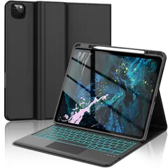 【2026年昇級版】iPad Air 13インチ キーボード (M3 2025 M2 2024) ケース ipad pro 12.9 キーボード タッチパッド付き Bluetoothキーボードカバー 薄型 多角度調整 着脱式 磁気吸着式 オートスリー ...