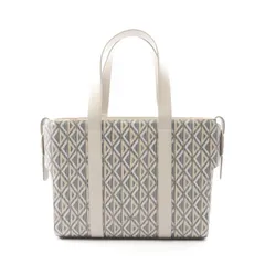 ディオール Dior トートバッグ CDダイヤモンド コロール グレー PVCコーティングキャンバス レザー CDダイヤモンド コロール トートバッグ レディース Used A