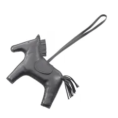 エルメス HERMES チャーム ロデオGM ソーブラック ブラック レザー ロデオGM ブラック レディース Used A