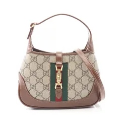 グッチ GUCCI ハンドバッグ ジャッキー 1961 GGスプリーム 637092 ベージュ/ブラウン PVCコーティングキャンバス レザー ジャッ1961 ミニ ホーボーバッグ レディース