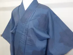 P41768　美品！　和モダン　シックな　紬　袷　未使用仕立て上がり品　ｔ