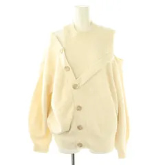 スナイデル SNIDEL オープンショルダーボタンニットプルオーバー セーター 長袖 ウール F オフホワイト /NR ■OS