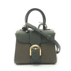 デルヴォー Delvaux ハンドバッグ ブリヨン ミニ カーキ レザー ブリヨン ミニ レディース Used A