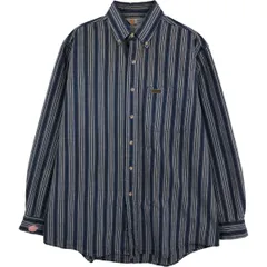 古着 カーハート Carhartt ストライプ柄 マルチストライプ 長袖 ボタンダウン ワークシャツ メンズL相当/eaa610926