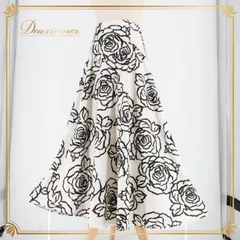 社交ダンス 衣装 スタンダード スカート レッスンウェア レディース 花柄 黒 薔薇 バラ 白 ホワイト系 ブラック系 練習着 バイカラー 上品 シック スカートスタイル ダンスウェア 花模様 おしゃれ フラワープリント 体型カバー 練習用