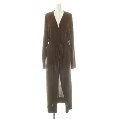 ザラ ZARA ロングカーディガン ニット 長袖 M ブラウン /HK ■OS