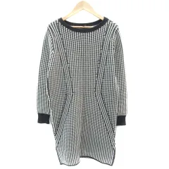 アイシービー iCB ニットチュニック 長袖 総柄 S ブラック 黒 /YM17のサムネイル