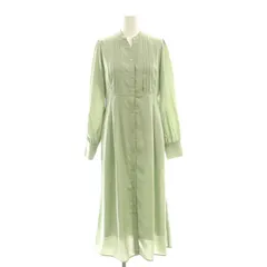 N.Natural Beauty Basic N.ナチュラルビューティーベーシック 23SS とろみフロントタックワンピース ミモレ ロング スキッパー M 緑 グリーン /AT ■OS