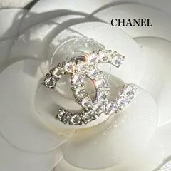 美品 CHANEL シャネル ココマーク ストーン 片耳用ピアス シルバー スワロフスキー