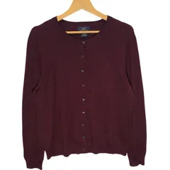 BROOKS BROTHERS 346 ブルックスブラザーズ346 MERINOWOOL メリノウール ニット カーディガン 長袖 CHINA製 XLサイズ ボルドー