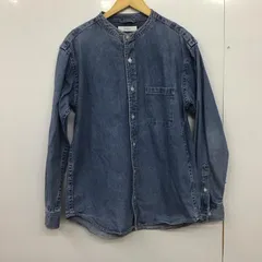 INHERIT インヘリット シャツ、ブラウス 長袖 長袖シャツ デニムシャツ ノーカラーシャツ