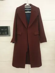 EGOIST エゴイスト ロング スリムフィット バーガンディ コート55