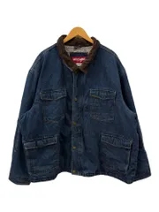 WRANGLER (ラングラー) デニムカバーオール ジャケット 裏地ボア コーデュロイ 中綿 古着  4XL ブルー メンズ/078
