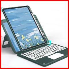 磁気吸着 2022 iPad 第10世代 キーボード iPad A16 (第11世代 2025) キーボードケース 縦置き タッチパッド搭載 丸型キー 透明 クリア カバー 取り外し可能 Apple Pencil 収納 アイパッド10 分離式 キーボード付き 