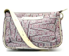 フェラガモ Salvatore Ferragamo ショルダーバッグ レザー キャンバス 中古