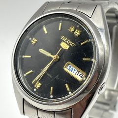 【2000年製】SEIKO 5 自動巻き 7S26-3040 黒文字盤 完動品 2000年製】SEIKO 5 自動巻き 7S26-3040 黒文字盤 完動品 - メルカリ