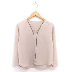 ガリャルダガランテ GALLARDAGALANTE ブラウス カットソー プルオーバー 薄手 長袖 F ベージュ 茶 /TT9