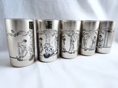 【昭和レトロ】グラス　ロイヤルメタリックジャパン　メタリックタンブラー【5個セット】