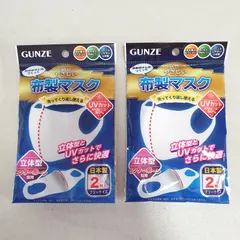 GUNZE 日本製 マスク 新 肌にやさしい洗える布製マスク（２枚入り）
