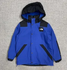 THE NORTH FACE ザノースフェイス キッズ ダウン ジャケット ブルー ブラック バイカラー 140