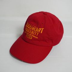 정규 미품 MARGINAL MAN GOODHEART HUMANITY RED ZCAP 6-panel 로고 자수 레드 캡 모자 레드 프리 사이즈 525Q2