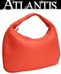 ボッテガ ヴェネタ BOTTEGA VENETA イントレチャート ホーボー ワンショルダーバッグ レザー オレンジ 【73593】