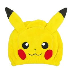 キャラクター タオルキャップ  ピカチュウ ふわふわ 風呂 大人 女の子 男の子 キッズ 子供 スイミング プール タオルキャップ ヘアドライタ