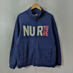 KRIFF MAYER クリフメイヤー ジップアップ スウェット トラック ジャケットフロント プリント 裏起毛 コットン 古着 vintage ブルー系 M B353のサムネイル