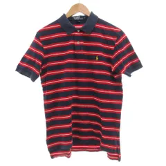 ポロ バイ ラルフローレン Polo by Ralph Lauren ポロシャツ 半袖 ボーダー L 赤 レッド 紺 ネイビー /JS ■GY61