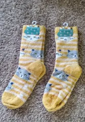 未使用品 soft mole socks モコモコ靴下 22～24cm 2足セット