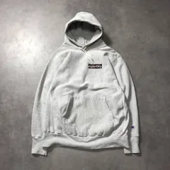 GQ4762◇Champion : 90's USA製 刺繍タグ リバースウィーブスウェットパーカー◇XL◇グレー 希少バックプリント チャンピオン