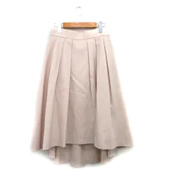 デビュー ド フィオレ Debut de Fiore フレア スカート ロング ギャザー ウール シンプル 36 ベージュ /KT1