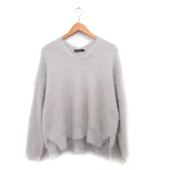 アメリカンホリック American Holic シャギーニット 長袖 Vネック シンプル M グレー 灰 /KT18