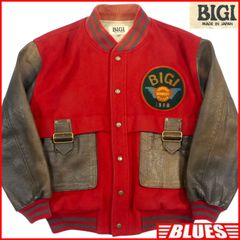 希少】MEN'S BIGI メンズビギ スタジャン 80s 袖レザー切り替え - メルカリ