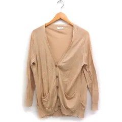 ジャーナルスタンダードレサージュ journal standard L'essage ニット カーディガン Vネック 無地 コットン 綿 ベージュ /FT27