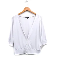 リフレクト Reflect カーディガン Vネック 七分袖 シンプル 9 グレー 灰 /KT17