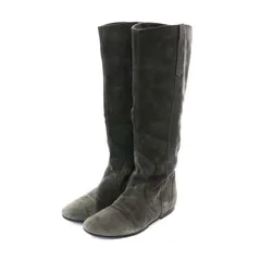 ファビオルスコーニ FABIO RUSCONI ロングブーツ スエード 35.5 22.5cm グレー /AK