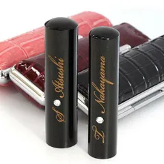 ◇印鑑 実印 銀行印 セット 13.5mm または 15mm 1本 黒水牛印鑑 サイズ カラーが選べる ケース付き 刻印 女性 プレゼント ギフト 成人祝い カタカナ ローマ字 英語 外国人 送料無料 ハンコ はんこセット