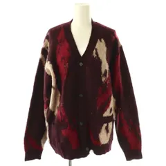 シップス エニィ SHIPS any ニットカーディガン 長袖 S ダークブラウン 赤 /NR ■OS