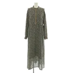 ビームスハート BEAMS HEART アンティーク フラワー ワンピース ロング 長袖 ブラック /MY ■OS