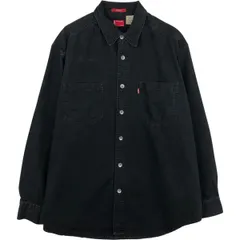 古着 リーバイス Levi's Loose Fit 長袖 ブラックデニムシャツ メンズM相当/eaa610916