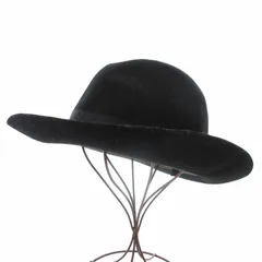 カシラ CA4LA 中折れハット 帽子 サイドリボン ウール 黒 ブラック /GV