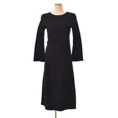 アングリッド UNGRID フレアスリーブテレコフィットワンピース 長袖 ロング F 黒 ブラック ■FY