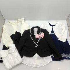 05w18580 【中古】 女の子 フォーマルスーツ ワンピース 95/110/115 卒園式 入学式 発表会 キッズ  セットアップ  【中古品】