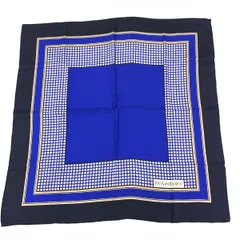 YvesSaintLaurent(YSL) イヴサンローラン スカーフ  シルク/スクエア ヴィンテージ  絹100％ ネイビー/ブルー レディース / 241019000279